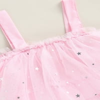 Suantret Toddler Kids Girls Haljine haljina bez rukava haljina ljetna mreža Tulle Princess haljina party