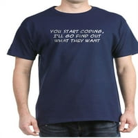 Cafepress - započinjete kodiranje tamne majice - pamučna majica