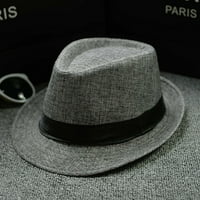 Frobukio Classic Mens Women Straw Fedora Wided BRIM Panama Hat ljetni hat