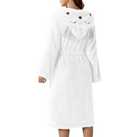 Ženski dvostruki džep 3D flannel s kapuljačom s kapuljačom, mekan i topao dvostruko okrenut baršunastog