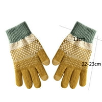 FABIURT Ženske rukavice Žene zimske zaslonske rukavice Tople pletene rukavice Elastične zimske muškarce Tekstutne rukavice, žuti