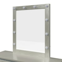 Veliko ispraznost ogledalo sa LED, vodoravnim i vertikalnim nosačima za komoda za zrcalo za kupatilo