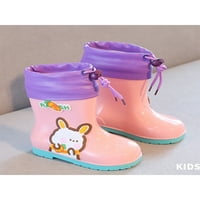 Dječje kišne čizme Wide Calf gumene čizme crtani vodootporni čizme Dječji okrugli prstiju mid-calf bootie