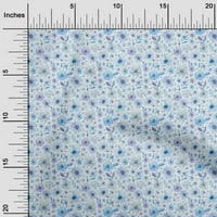 Onuone pamučni dres svijetloplave tkanine cvjetni akvarelni haljini materijal tkanina za ispis tkanina