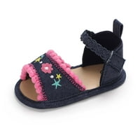 Utoimkio Clearance Toddler Djevojke Sandale za djevojke Sandale vezene cvijeće Ljeto ravne cipele Dojenče