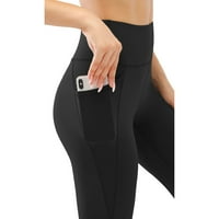 Huaai Women Workout out gamaše fitness sportski trčanje joga hlače casual pantalone za žene crne s