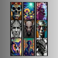 Psihodelic Beasts- Platnena zidna umjetnost