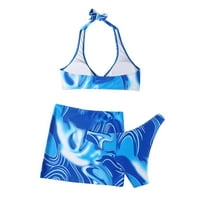 Ženski bikini set Split tijelo uzorak ispis svježi bikini tri seta bikini kupaći kostimi