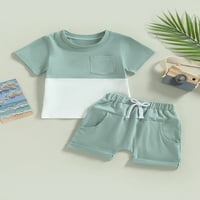 Set za baby Boys Storys, majica s kratkim rukavima sa elastičnom strukom kratke hlače Ljetna odjeća
