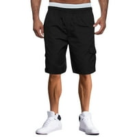 Wendunide muške hlače muške ljetne ravne čvrste teretne pantne džepne kratke hlače sa kolicama za hlače