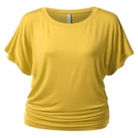 Doublu ženski dolman rukavi top bateckih košulja sa plusom veličine