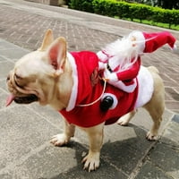 Psi Santa Cosplay Outfit za božićni karneval Kućni ljubimci Odjeća za požar Party Party Santa Haljina