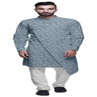 Atasi Dizajner Kurta pidžama za muškarce Štampali ANGRAKHA KURTA SET Ljetna odjeća