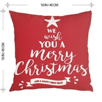 Merry Božićna posteljina jastučnicu za jastuk za kauč na katu kućni ukras - B