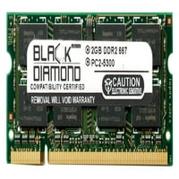 2GB RAM memorija za prijenosno računalo HP Pavilion HDX9109TX, prijenos HDX9110TX, prijenosno računalo HDX9111TX, prijenos HDX9200EO, bilježnica HDX9201T Black Diamond memorijski modul DDR SO-DIMM 200PIN PC2- 6