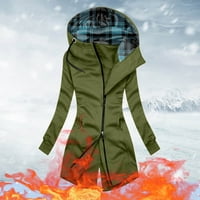 Advicid jakne za žene lagani jakne za žene dame jesenski zimski dugi rukav topla kapuljač s kapuljačom