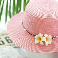 Tureclos Lijepe žene Straw Panama Cap Girl Cvjetna haljina sunčana hat Lady Summer Travel Beach Camping Wide Wide Wide Wide Rim Hat