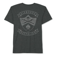 Jem Muns Airborne bataljon grafička majica, crna, velika