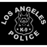 Muški LAPD Los Angeles K- Policija u srebrnoj grafičkoj tee crnoj boji