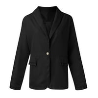 Caicj kaputi za žene Ženske dvostruke bluže, casual dugih rukava otvorene prednje jakne Radni odijelo