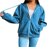 Dabuliu ženske zip up hoodie slatke prevelike dukseve Y2K Trendy baggy dukseri slatka jakna tinejdžerke djevojke panker
