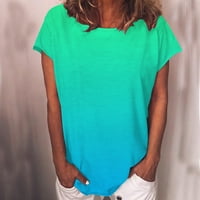 Ženska plus veličina Ženska ležerna majica kratkih rukava s kratkim rukavima Tunički bluza Green