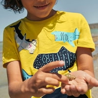 Djevojke za ribe Outfit Toddler Boys majica Majica s kratkim rukavima Ispiši pamučne ljetne vrhove Ters