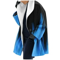 Adviicd Blazer za žensku kaput za umjetničku boju dugih rukava dolje Otvori kardigan rever zimske košulje
