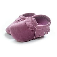 Dječje dječje cipele Pu Suede kože od novorođenčadice Djevojke meke cipele Fringe Soft Soft Neklizat