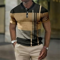 Majica Freshlook Ljeto, Ispis Muška košulja Golf Košulja Geometrija 3D Print Vanjske ulične kratke rukave Odjeća za kratke rukave Odjeća za ispis Odjeća modni dizajner ležerni, žuti 2xl