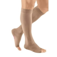 Mediven plus za muškarce i žene, HG Calf visoke pripremljene čarape za otvorene nožne prste, crne, iii