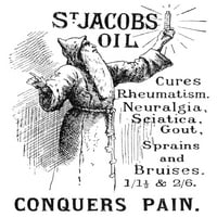 Medicina za patente, 1894. Nenglish novinski oglas za 'St. Jakovsko ulje, 1894. Print poster by
