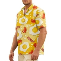 Muški gumb s kratkim rukavima dolje majice Havajska casual festival hrane PrintIDprintirana majica na