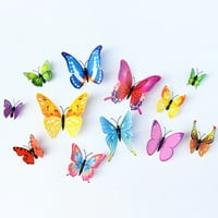 Fusipu set zidne leptire naljepnice 3D NO LAK LEVO uklonjiva životinja Velika ljepljivost Kućna uljepšanja sa ljepilom od pjene Različiti oblike Leptiri naljepnice
