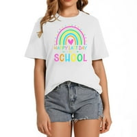 Sretan posljednji dan školskog učitelja studentske majice Rainbow majica