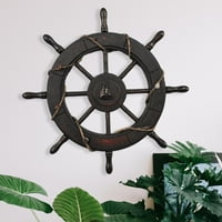 Retro brodski upravljač Zidni ukras kotača Fotografija ukrašavanje kormilaru
