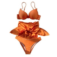 HERNRALINA Trodijelna odijelo za zavoj čvrsti atraktivni bikini push-up podstavljeni kupaći kostimi kupalište za plažu odjeća za žene za žene
