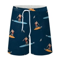 Muške plus veličine Havajske pločeHorts Pločasti kupaći kostimi 3D Print Prozraci morske obale Plaže Place Shorts Plivanje Crni XXXXXXL