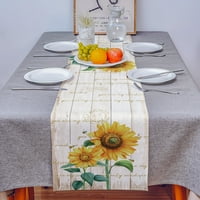 Farm cvijet suncokret pčelini stolni trkač Početna Vjenčana stola zastava Mat stol središnja djela dekoracija Dugi stolcloth
