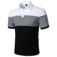 Crne polo majice za muškarce Muška redovita košulja Preppy Weith Horce za muškarce Radni sportovi na