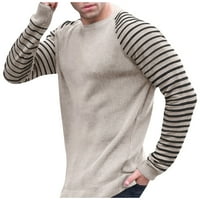 Majice dugih rukava za muškarce SPLIPING SPLICING LOKOVI LEVNI PLETING PLETE LASETE CRUGE izrez pulover