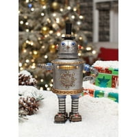 Ledeni sukom sa garniturama sivog i zlatnog snjegovića Robot Božićni stol dekor 11