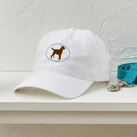 Cafepress - Chocolate Lab Outline CAP - tiskani podesivi bejzbol šešir