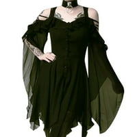 Pseurrlt Halloween Ženska odjeća Ženska povremena haljina od ramena Gotic Noć vještica za žene Cosplay