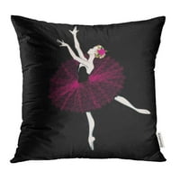 Slobodni ručni crtež balerinske baletne plesače Girl Freehand skice Classicl Dance jastučnice Kafeonski