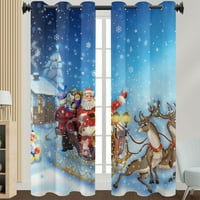 Božićne zavjese posteljina teksturirani tretmani zadivljuju ukras sobu za filtriranje prozora zavjesa