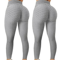 Gyouwnll Women Fashic Print Yoga hlače plus veličina casual visokih struka Sport hlače