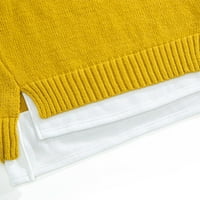 Cacomomrkark pi muški dugi rukav košulje za čišćenje pulover Puno boje sportska džemper košulja