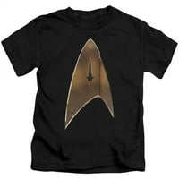Star Trek Discovery & Command Shield kratkih rukava maloljetni pamučni 18-majica, crna - mala - 4