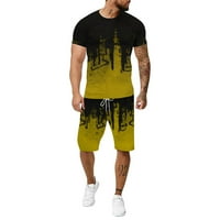 Muška majica Leisure Veliki fitnes Ljeto Trčanje dvije muške 3D vanjske inkjetske veličine Muška odijela i setovi Vrhovi